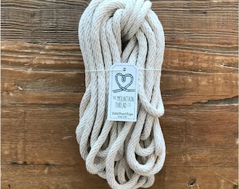Specially Designed 5/16" 100% Cotton Rope Cut Yardage—8mm—American Made—Solid Braid Cord Macrame Coiled Basket Bowl Basketry DIY Supplies