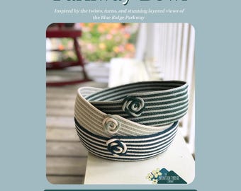 Coiled Rope Parkway Bowl PDF Pattern- Make Your Own Craft DIY Instant Digital Download Sewing Pattern Tutorial
