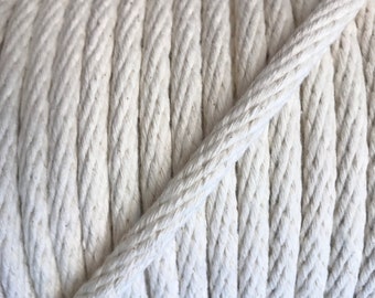 Specially Designed 5/16" 100% Cotton Rope Spool 500'—8mm—American Made—Solid Braid Cord Macrame Coiled Basket Bowl Basketry DIY Supplies