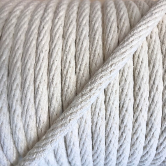 Specially Designed 5/16 100% Cotton Rope Spool 500'8mmamerican Madesolid  Braid Cord Macrame Coiled Basket Bowl Basketry DIY Supplies 