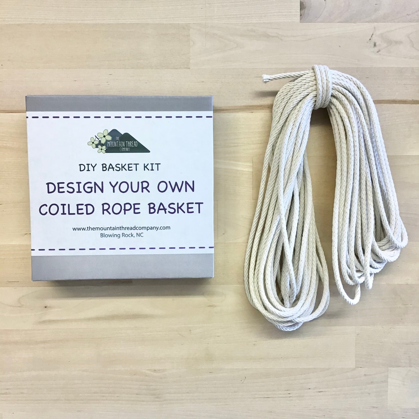 Design Your Own Coiled Rope Basket DIY Rope Basket Kit Sew Etsy
