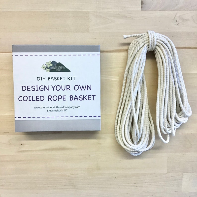 Design Your Own Coiled Rope Basket DIY Rope Basket Kit Sew Etsy