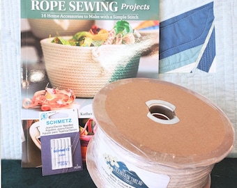 Autographed "Zigzag Rope Sewing Projects: 16 Projects to Make With a Simple Stitch" by Katherine Lile Book Starter Pack 100% Cotton Rope DIY