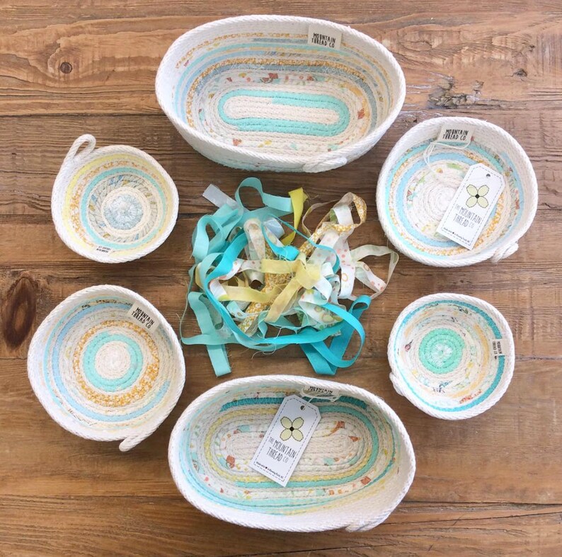 Design Your Own Coiled Rope Basket DIY Rope Basket Kit Sew Etsy