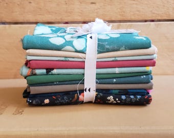 Curated Fat Quarter Bundle "Midnight Garden"—DIY Quilting Sewing Ruby Star Tula Pink Cotton+Steel Moda 100% Cotton