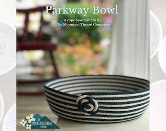 Coiled Rope Parkway Bowl PDF Pattern- Make Your Own Craft DIY Instant Digital Download Sewing Pattern Tutorial