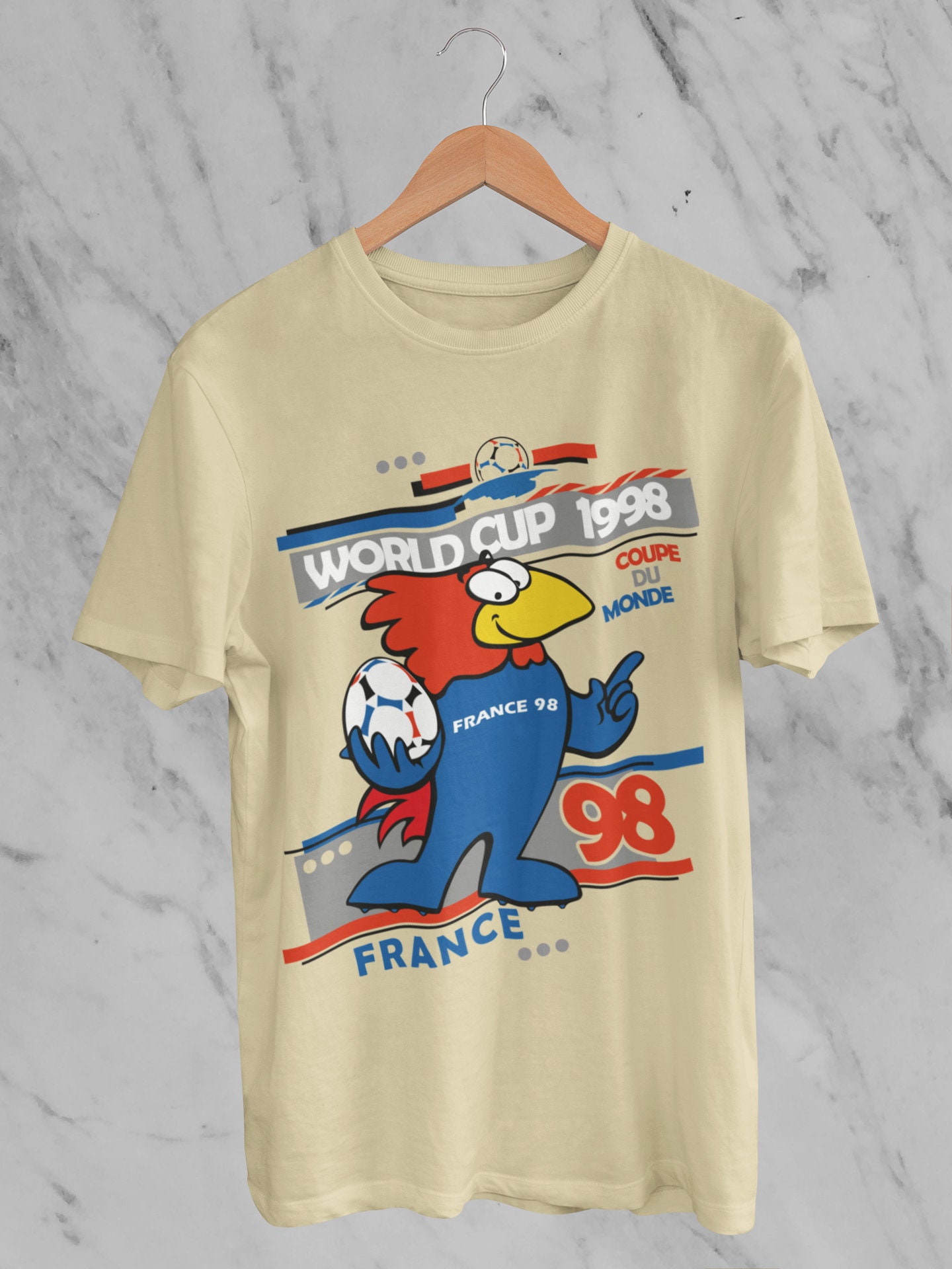 Discover Footix - France 98 Classic T-Shirt, Vintage Mascot World Cup Shirt