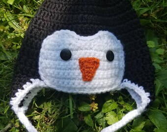 Infant's Penguin Hat / Baby Penguin Hat / Crochet Penguin Hat