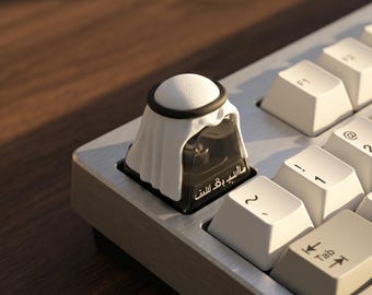 Tecla artesanal Oil Tycoon, tecla personalizada de resina hecha a mano para Cherry MX, tecla Esc de lujo de Oriente Medio, regalo para teclados mecánicos