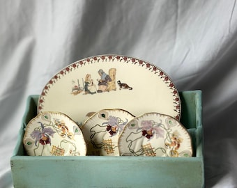 Vintage wood very nice hand made form Annie Sloan paint light blue organizing.