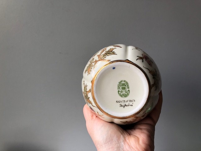 Zsolnay Hungarian Hand Painted Porcelain With Gold.pecs Hungary