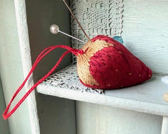 Antique Victorian hand made Pin cushion  RARE