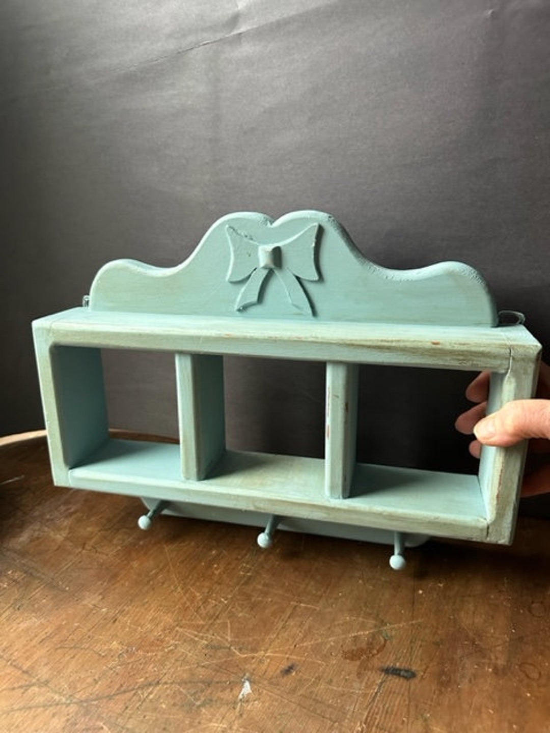 Country Wall Shelf,french Country Blue Annie Sloan Color Shelf,cottage Chic Shelf for Kitch Room