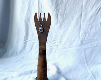 Antique Ice pick wood metal unique old fork fantastic jewelry for display rare