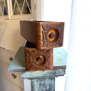 Antique  Singer Sewing Drawers ,,,,,,,1920 very unique wood hand made Art Deco 2 pieces