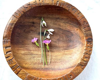 Wooder Shortbread Mold Farmhouse primitive Hand made wood