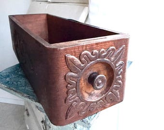 Antique  Singer Sewing Drawer (1) pieces  ,,,,,,,1920 very unique wood hand made Art Deco