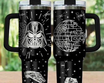 Darth Vader Tumbler, 40Oz Tumbler, Darth Vader Gifts, Sith Lord Travel Mug, Tumbler - Tumbler With Handle, To-Go Coffee Mug 40oz