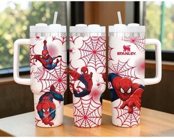 Spider-Man Tumbler 40oz , Superhero Tumbler Cup, Movie Coffee Tumbler, Gift For Him