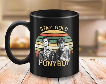 Stay Gold Ceramic Mug, 80s Movie Coffee Cup, 80s Movie Quote Mug, Gifts For Fan
