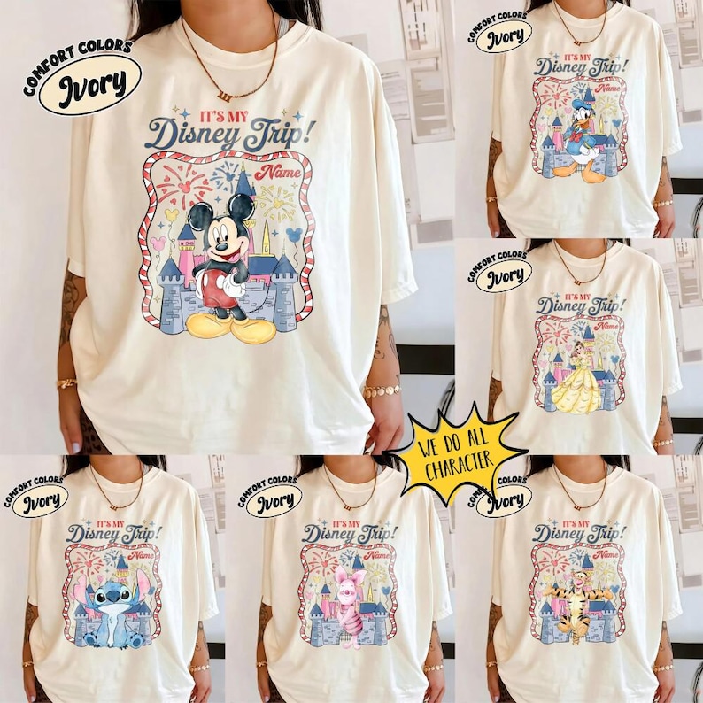 Custom It's My Disneyland Trip 2026 Shirt, Mickey & Friends Family Trip Tee, Disneyland Castle Tee, Disneyland Family Vacation 2026 Shirt image 1