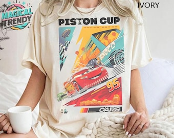 Retro Disneyland Cars Shirt, Funny Lightning Mcqueen Piston Cup T-shirt, Disneyland Birthday Tee, Radiator Springs, WDW Magic Kingdom Tee