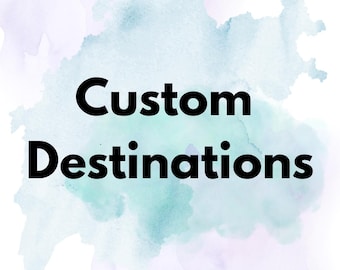 Custom Destination Wedding Table Numbers (Up to 14) | Travel-Inspired Table Cards | Personalized City Table Numbers Printable