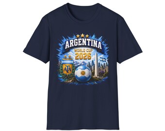 Argentina World Cup 2026 t-shirt, Soccer Tee, Argentina Soccer Fan Tee, Football Fan T-Shirt, USA 2026, Mexico 2026, Canada 2026