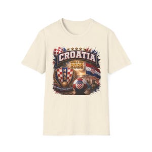 Koszulka kibica Mistrzostw Świata w Chorwacji 2026, herby vintage, flagi w szachownicę zdjęcie 6
