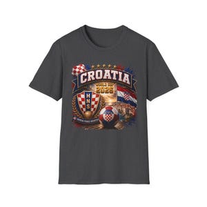 Koszulka kibica Mistrzostw Świata w Chorwacji 2026, herby vintage, flagi w szachownicę zdjęcie 8