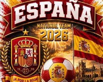 España National Team Soccer T-Shirt, 2026 World Cup Fan Apparel