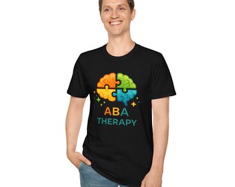 ABA Therapy Puzzle Brain T-Shirt, Behavioral Analyst Gift, Behavior Tech Specialist Tee