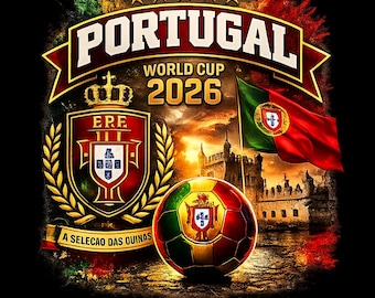 Portugal World Cup 2026 Soccer Shirt, Soccer Fan T-Shirt, Portugal Football Supporter Tee, Match Day Gift, Portugal Fan Apparel