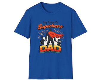 My Favorite Superhero Dad T-Shirt | Retro Dad Silhouette