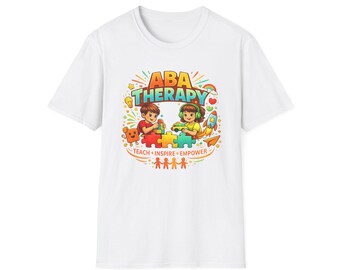 ABA Therapy T-Shirt, Behavioral Therapist Gift, Teach Inspire Empower Graphic Tee