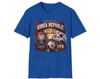 Korea Republic World Cup 2026 Soccer Fan T-Shirt, Vintage Tiger Crest Tee