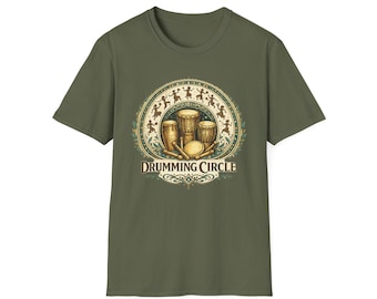 Drumming Circle T-Shirt | Conga Drums, Percussion Music Tee
