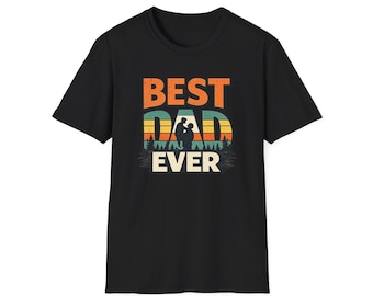 Best Dad Ever T-Shirt | Retro Sunset Camping Dad Design