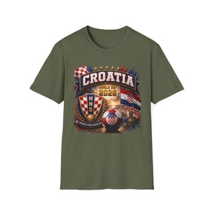 Koszulka kibica Mistrzostw Świata w Chorwacji 2026, herby vintage, flagi w szachownicę zdjęcie 7