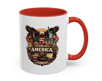 250 Years of America Patriotic Mug, Independence Day Coffee Cup