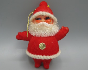 80年代 ビンテージ クリスマス サンタクロース ベアー オーナメント 飾り ヴィンテージ 80 年代 サンタクロース クリスマス ハード プラスチック