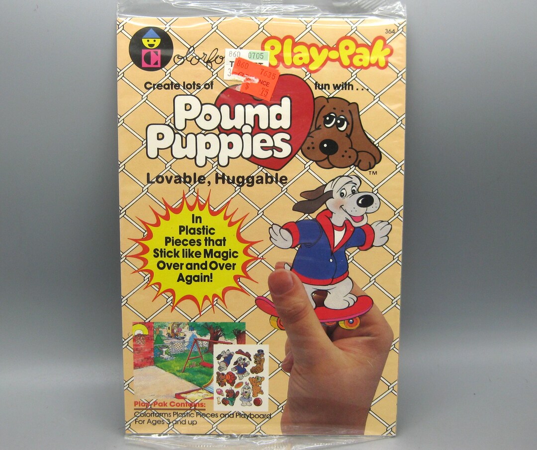 Vintage 80s 1985 Pound Puppies Colorforms Play Pak - Etsy