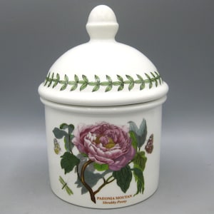Vintage Portmeirion Botanischer Garten Keramik Shrubby Peony Bad Eitelkeit Tisch Glas