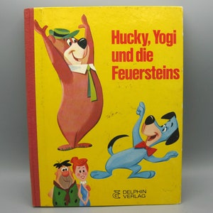 Vintage 1966 Yogi Bear Huckleberry Hound GERMAN Story Book Hanna Barbera