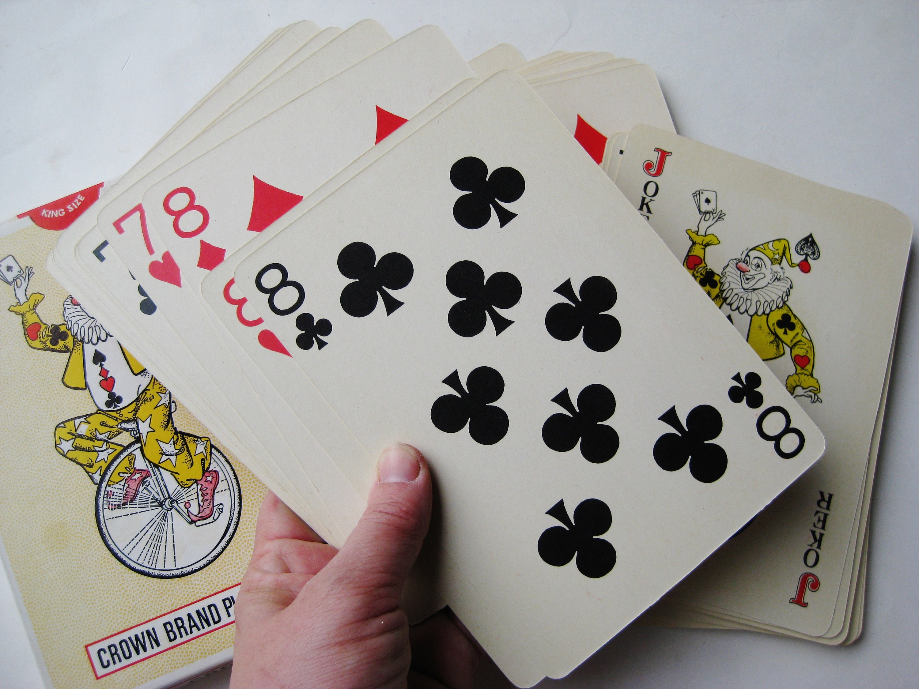 Vintage 50s Novelty KING SIZE Crown Brand Playing Cards Card - Etsy  Singapore