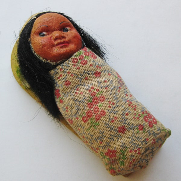 Vintage Native American Indian Skookum Papoose Baby Doll