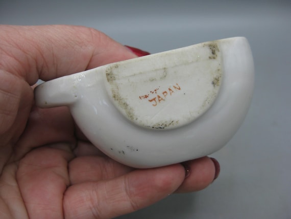 Vintage 50s White Porcelain Chamber Pot Half Ass Friends Novelty