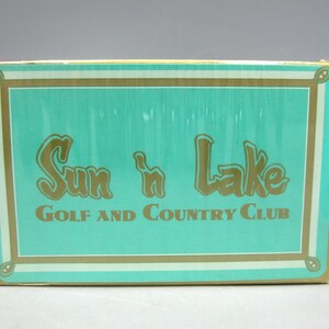 Vintage Sun 'N Lake Gold and Country Club Sebring Florida Sealed in Original Packaging Playing Cards Card Deck