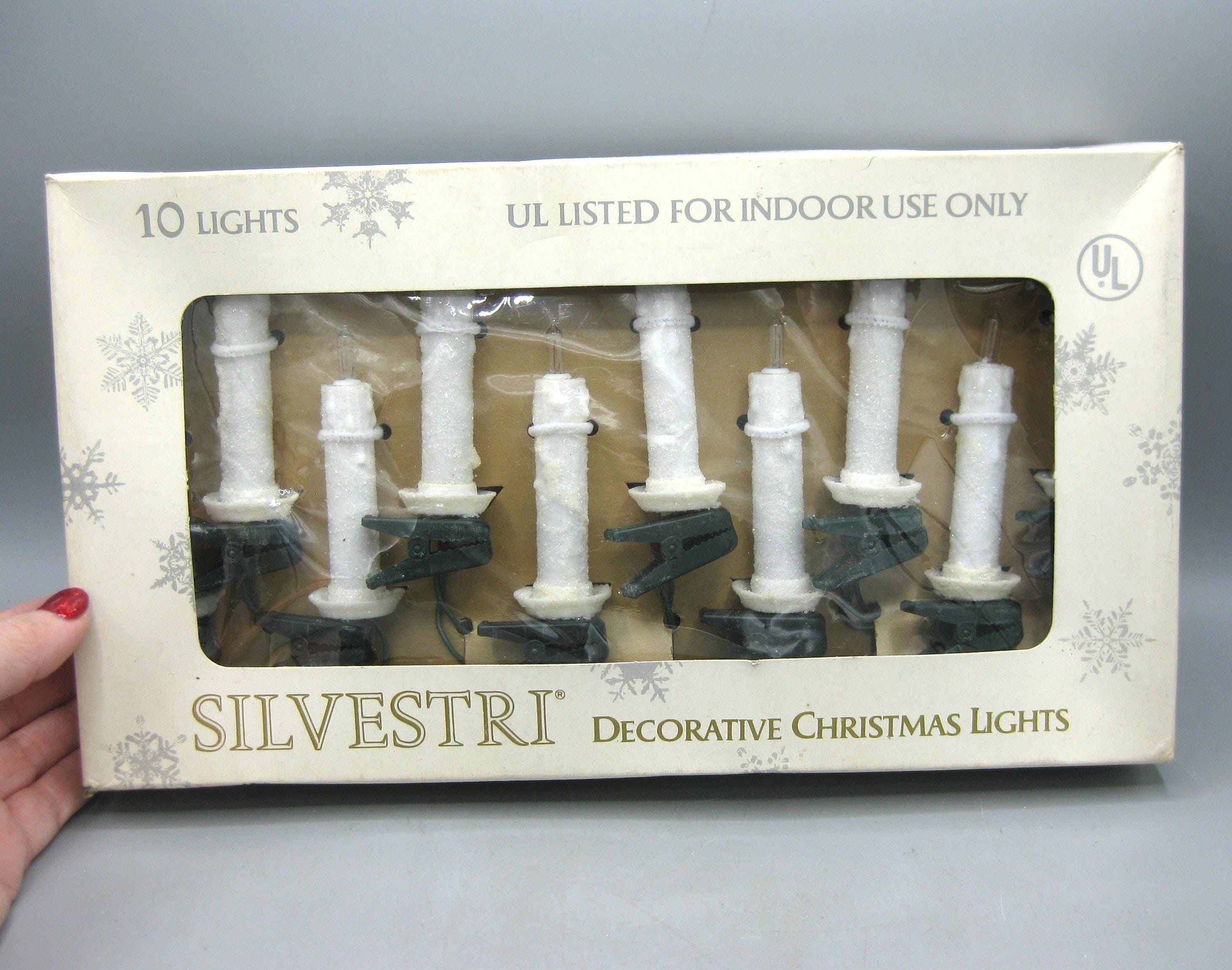 Vintage 80s Plastic Silvestri Clip on Candle Electric Christmas