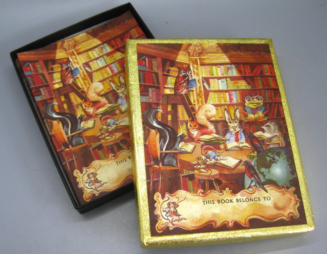 25 Vintage Bookplate Gummed Book Plate Name Label Tags Etsy